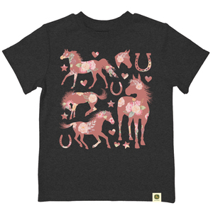 Do Good Today Floral Horses T-Shirt
