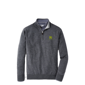 Men's Crown Soft Merino-Silk Quarter-Zip Sweater - Charcoal