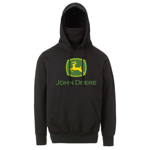 John Deere Western Sweatshirt Mens Poly Mesh Hooded L Navy 13401746 