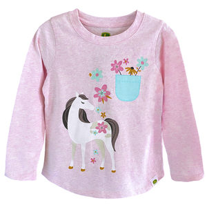 Horse and Flower Long Sleeve T-Shirt