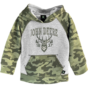 John Deere Childs Fleece Hooded Top Camouflage 3-12 Years