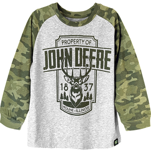 NEW John Deere Olive Green Camo Property of T-Shirt Boys Sizes 8 14/16 10/12 