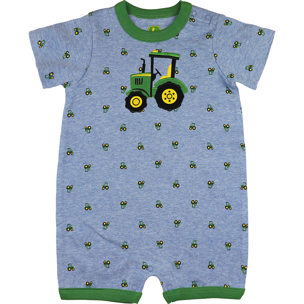 Embroidered Tractor Romper