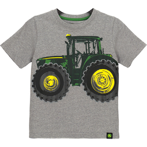 John Deere Tractor Dirt Rocks Short Sleeve Green Shirt Boys Size 5 6 NWT  #107 