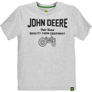 Genuine John Deere adolescenti Grigio T-shirt con logo Kids Camicia Bambini 