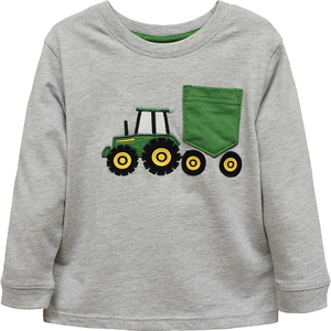 Toddler Tractor Long Sleeve Pocket T-Shirt