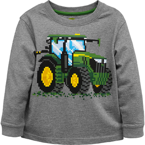 Toddler Digital Tractor Long Sleeve T-Shirt