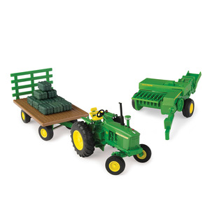 Metal Tractor and Digger with Trailer Set 1:32 Scale BT36