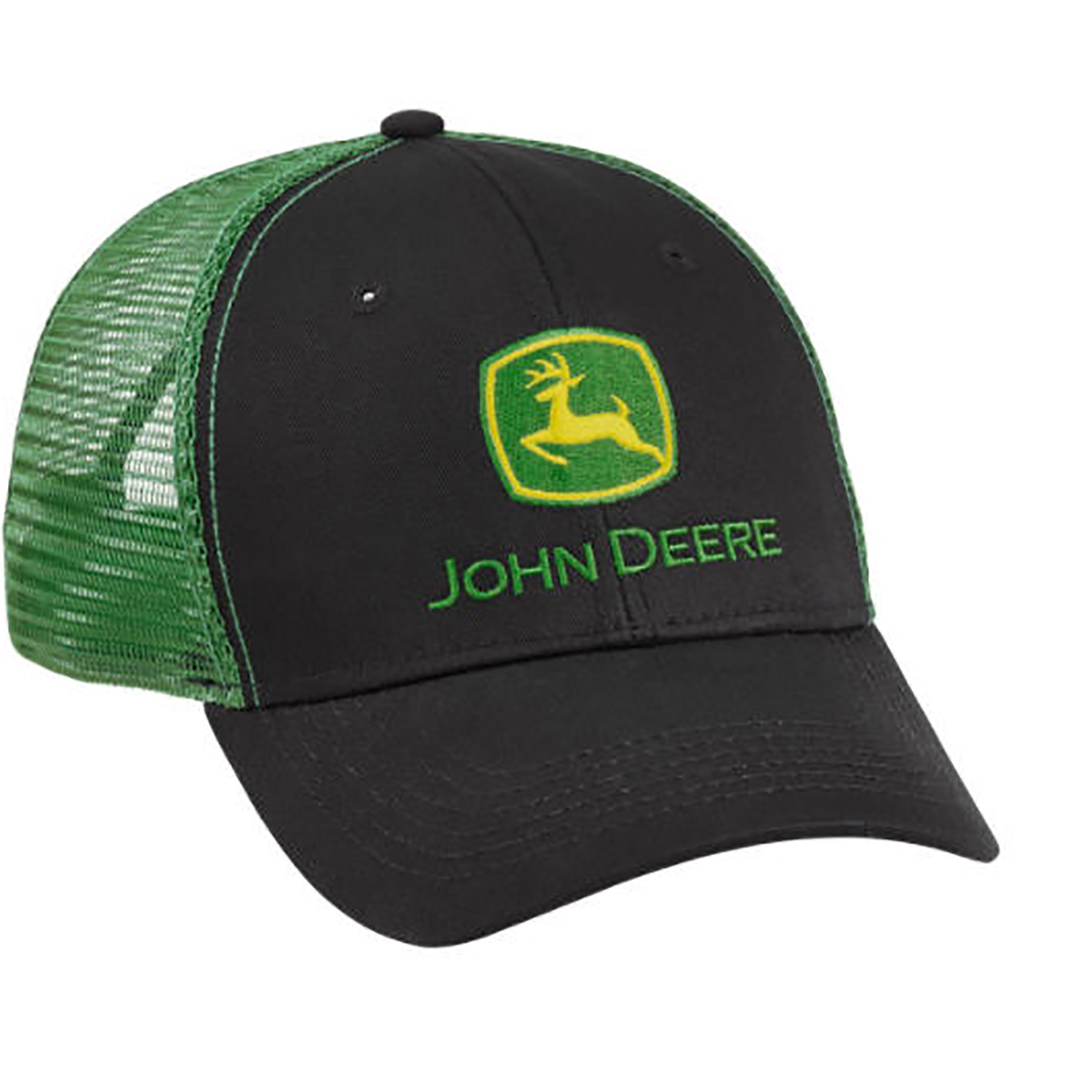 NEW John Deere Green Twill Visor Black  Mesh Back Cap  Hat LP67304 