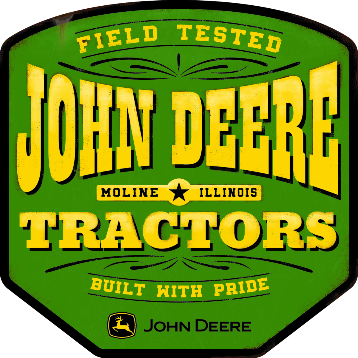 Field Tested Tractor Metal Sign