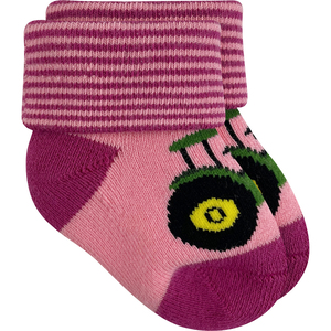Infant Bootie Sock Pink 0-6M