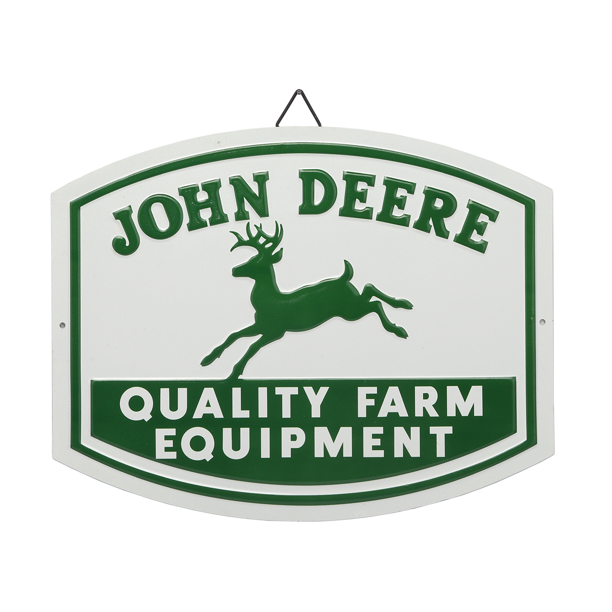 John Deere Quality Farm Equipment Metal Sign 20x16" Distressed Reproduction