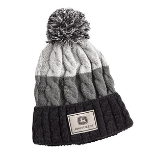 Women’s Striped Cable Knit Beanie
