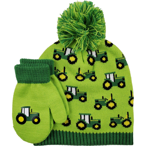 Tractor Beanie with Gloves