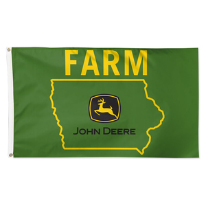 3 x 5 Green Iowa DLX Logo Flag