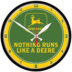 Nothing Runs Like a Deere Round Clock
