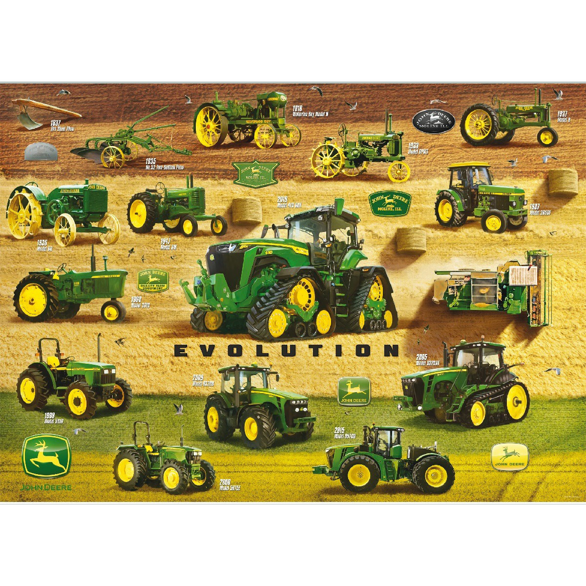 1000 Piece Evolution of the Tractor Puzzle