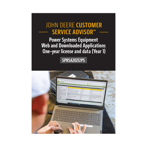 John Deere Customer Service ADVISOR™ Power Systems Equipment Web and Downloaded Applications One-year license and data (Year 1)