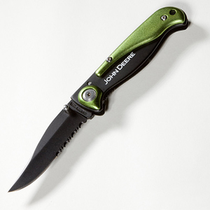 Folding Pocket Knife with Green Trim